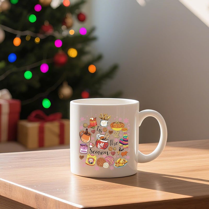 AFRITEE Christmas UV DTF Cup Wraps - 30 Cute Santa Claus Gingerbread Man UV DTF Sticker for 16 20 oz Tumbler, Christmas Tree Bow Snowflakes Cold Transfer Sticker DIY Glass Water Bottle Craft Decal Decoration - Image 2